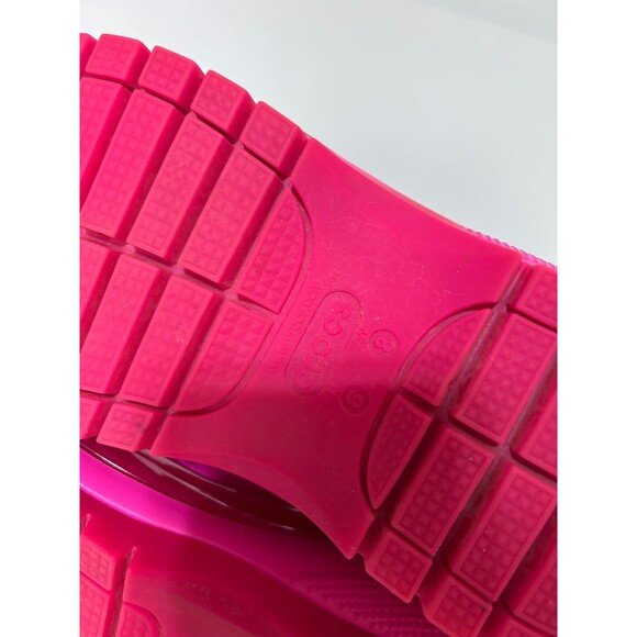 Crocs Women's size 8 Classic Mega Crush Sandals Juice Pink Thick Soled Platform - Picture 4 of 14